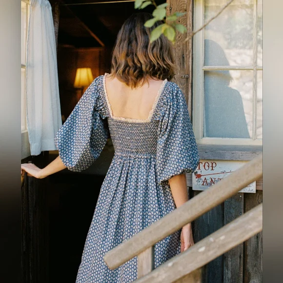 NWOT Christy Dawn Katrina in aster indigo, xlarge - Picture 2 of 12